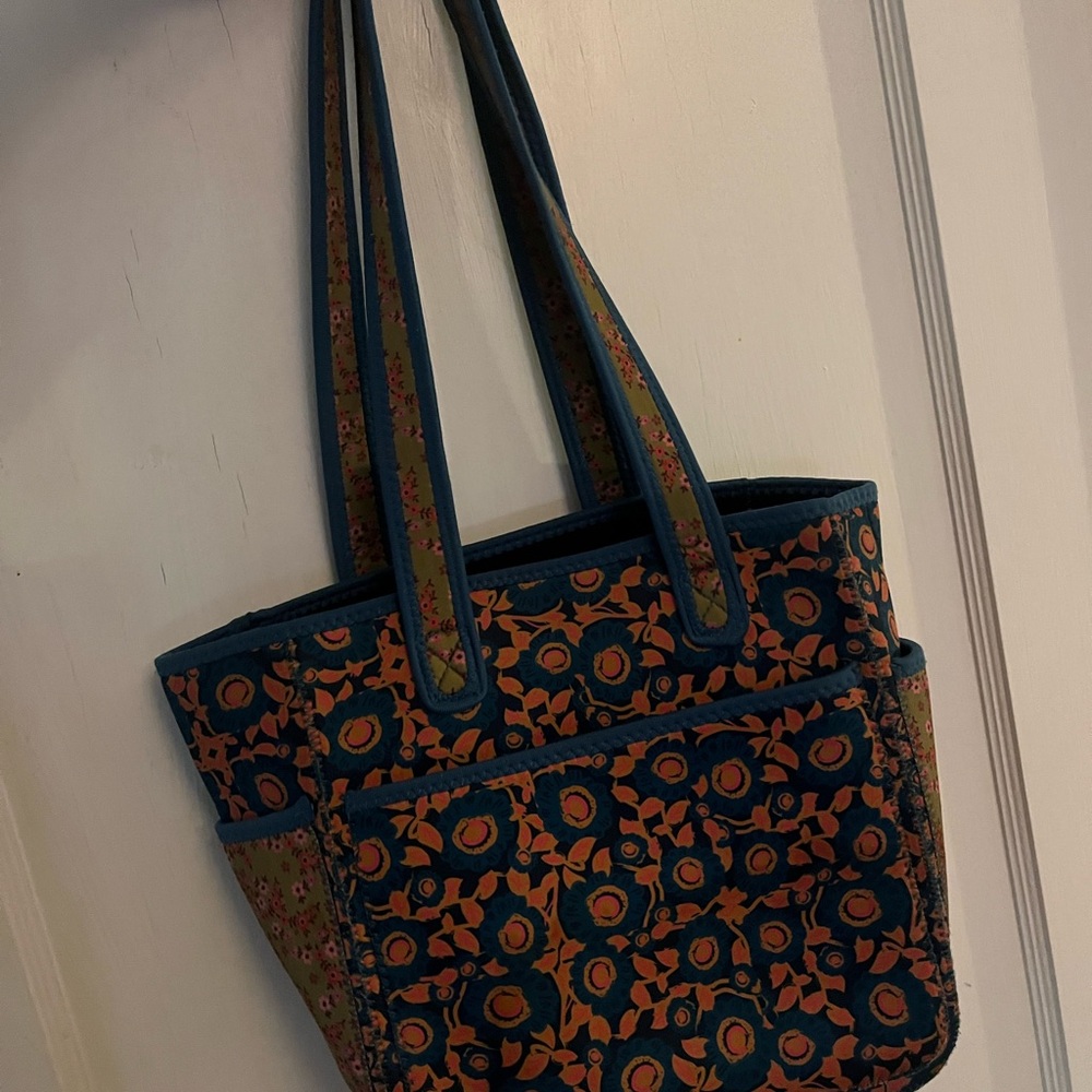 NATURAL LIFE Blue and Orange Floral Shoulder Bag
